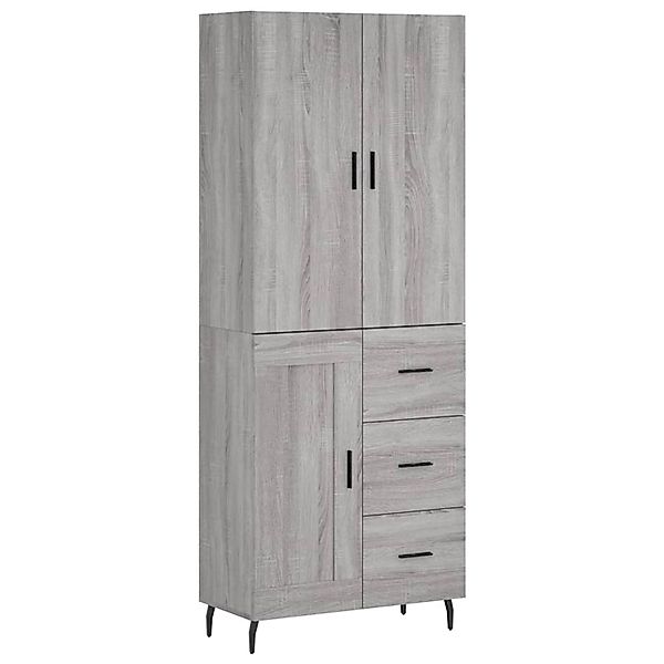 vidaXL Highboard Grau Sonoma 69,5x34x180 cm Holzwerkstoff 3196033 günstig online kaufen