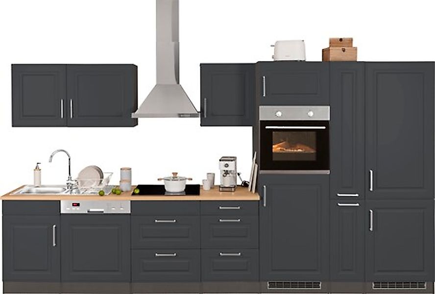 KOCHSTATION "KS-Stockholm" Breite 370 cm, mit hochwertigen MDF Fronten im L günstig online kaufen