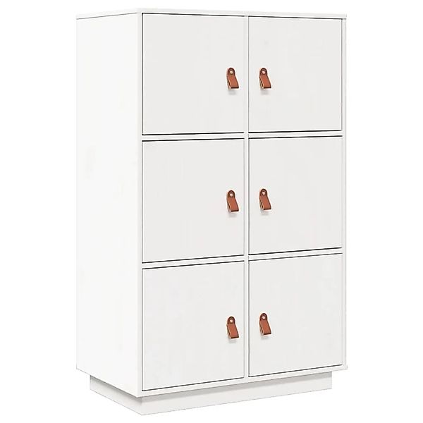 vidaXL Highboard Weiß 67x40x108,5 cm Massivholz Kiefer 820173 günstig online kaufen