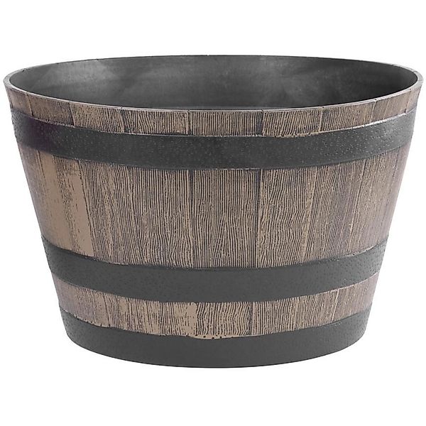 PROREGAL Blumentopf 52x30cm Holz-effekt, Fass günstig online kaufen