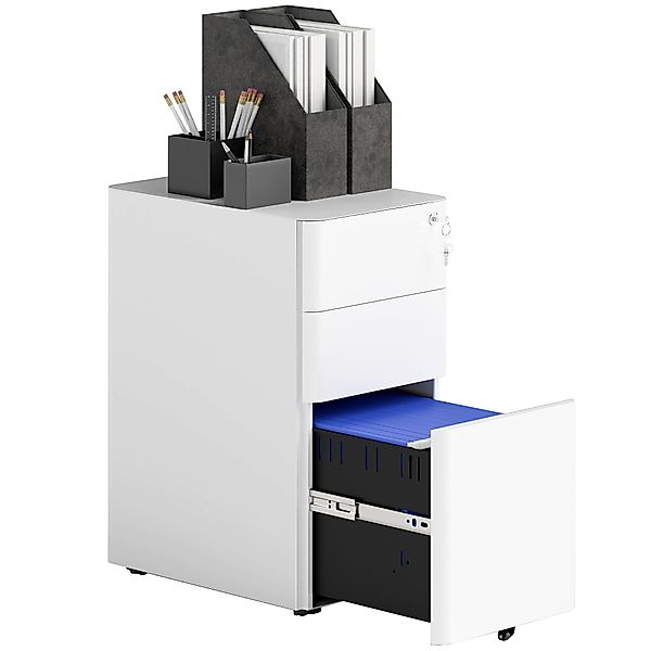 Vinsetto Rollcontainer mobiler Aktenschrank mit 3 günstig online kaufen