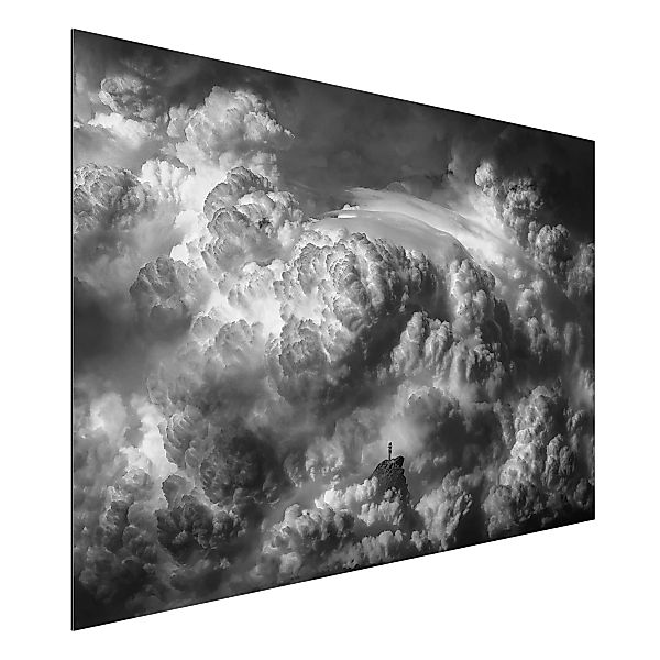 Alu-Dibond Bild Schwarz-Weiß - Querformat 3:2 Ein Sturm zieht auf günstig online kaufen