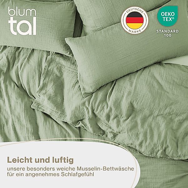 Blumtal Bettwäsche Musselin 100% Baumwolle im günstig online kaufen