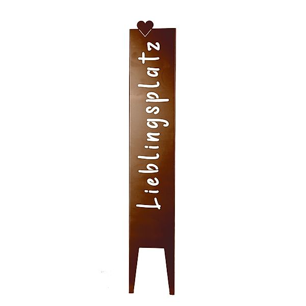 UNUS GARDEN Gartenstecker Roststecker Schild Lieblingsplatz günstig online kaufen