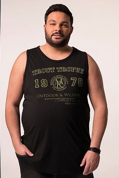 Men Plus T-Shirt Men+ Tanktop Unterhemd Print Rundhals bis 8 XL günstig online kaufen