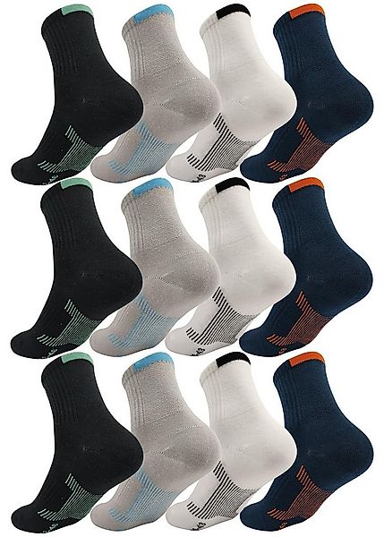 EloModa Sportsocken 12 Paar Herren Sport Sneaker Socken Quarter Socks Kurzs günstig online kaufen