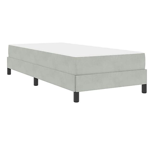 vidaXL Bett Boxspringbett mit Matratze Hellgrau 80 x 200 cm Stoff (1-tlg) günstig online kaufen