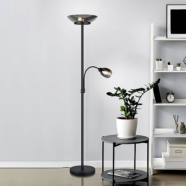 Stehleuchte Gerry, schwarz matt, Metall, Höhe 180 cm günstig online kaufen