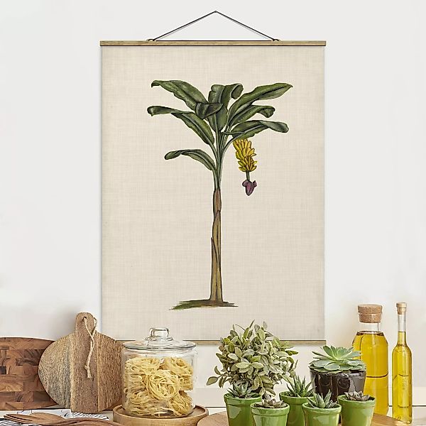 Stoffbild Blumen mit Posterleisten - Hochformat Britische Palmen III günstig online kaufen