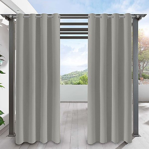 Jibenhome Verdunkelungsvorhang Outdoor Vorhang mit Ösen, günstig online kaufen