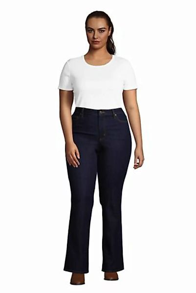 Bootcut Öko-Jeans Mid Waist in großen Größen, Damen, Größe: 50 28 Plusgröße günstig online kaufen