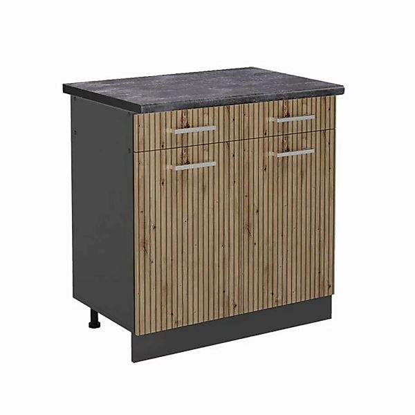 Vicco Unterschrank R-Line, Artisan-Eiche/Anthrazit, 80 cm, AP Anthrazit günstig online kaufen