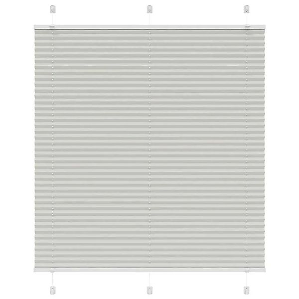 vidaXL Plissee Hellgrau 115x100 cm Stoffbreite 114,4 cm Polyester 4015333 günstig online kaufen