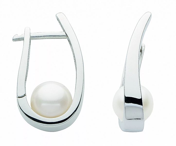 Adelia´s Paar Ohrhänger "1 Paar 925 Silber Ohrringe / Creolen mit Süßwasser günstig online kaufen