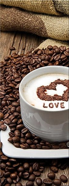 artissimo Glasbild Glasbild 30x80cm Bild aus Glas Küche Küchenbild Kaffee h günstig online kaufen