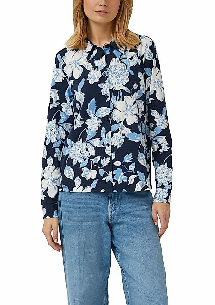 s.Oliver Langarmbluse mit Allover-Druck günstig online kaufen