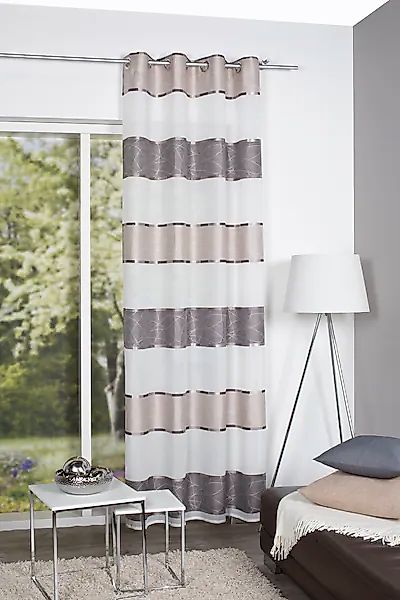 HOME WOHNIDEEN Vorhang »WALTER« Ösen 1 Stk. tlg. Ösenschal WALTER Querstrei günstig online kaufen