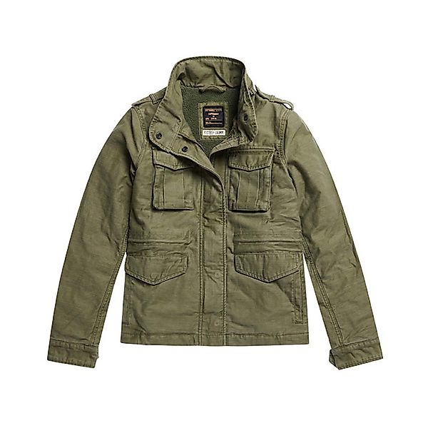 Superdry Rookie Borg Lined Military Jacke XL Vintage Khaki günstig online kaufen