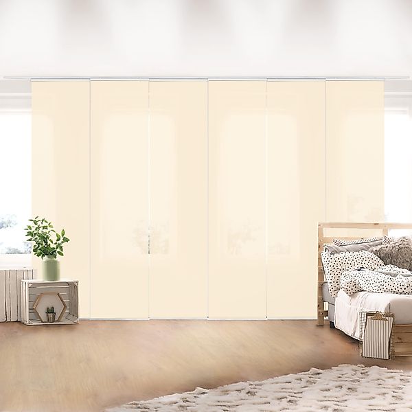 Bilderdepot24 Schiebegardine modern Flächenvorhang blickdicht Crème, günstig online kaufen