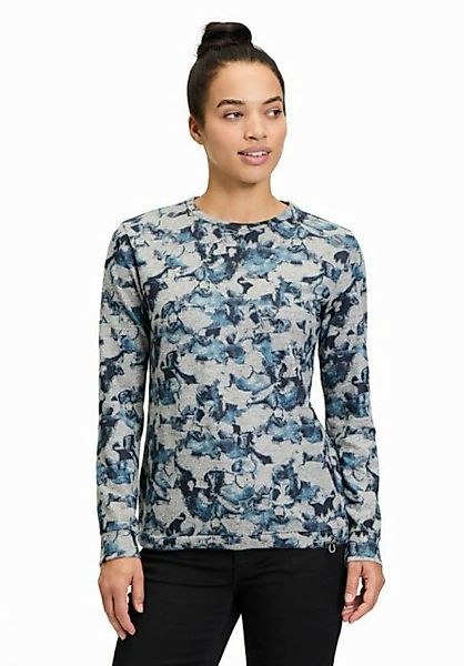 Betty&Co Kurzarmshirt Betty & Co Casual-Shirt mit Tunnelzug (1-tlg) Druck günstig online kaufen