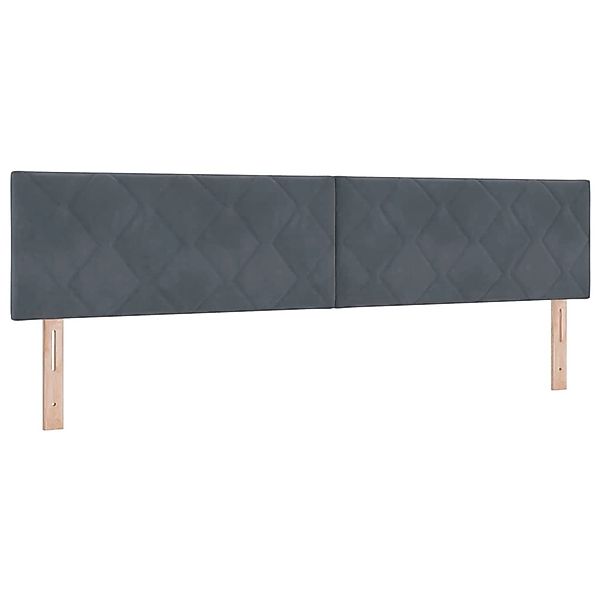 vidaXL LED Kopfteil mit LED-Streifenleuchten Dunkelgrau 200 cm Samt 3338260 günstig online kaufen
