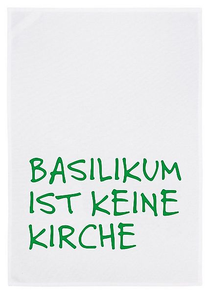 17,30 Hamburg Geschirrtuch Basilikum ist keine Kirche, Grün, (1-tlg), 50x70 günstig online kaufen