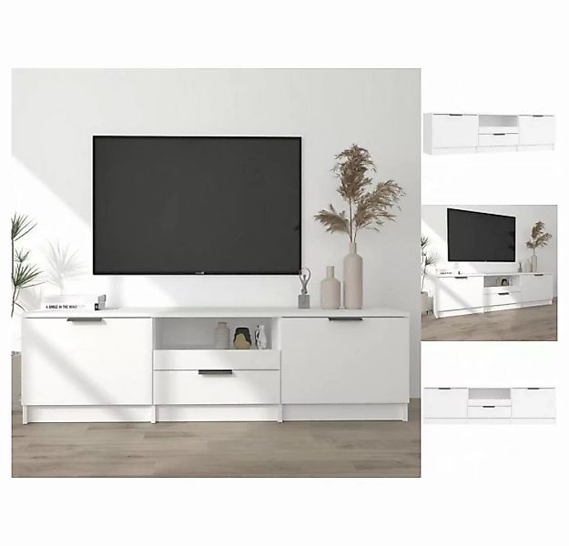 vidaXL TV-Schrank TV-Schrank Weiß 140x35x40 cm Holzwerkstoff Lowboard günstig online kaufen