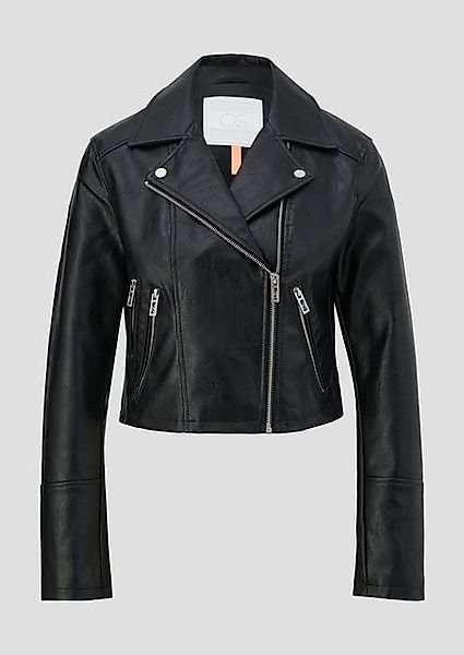 QS Outdoorjacke Bikerjacke aus Lederimitat günstig online kaufen