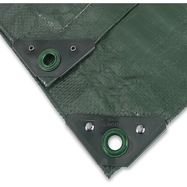 Noor Abdeckplane Profi 140 g/m² Gewebeplane 2 m x 2 m Grün günstig online kaufen