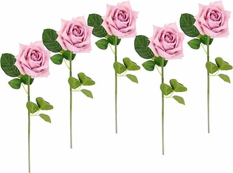 I.GE.A. Kunstblume "Rose", 5er Set künstliche Rosen, Seidenrosen, Bouquet, günstig online kaufen