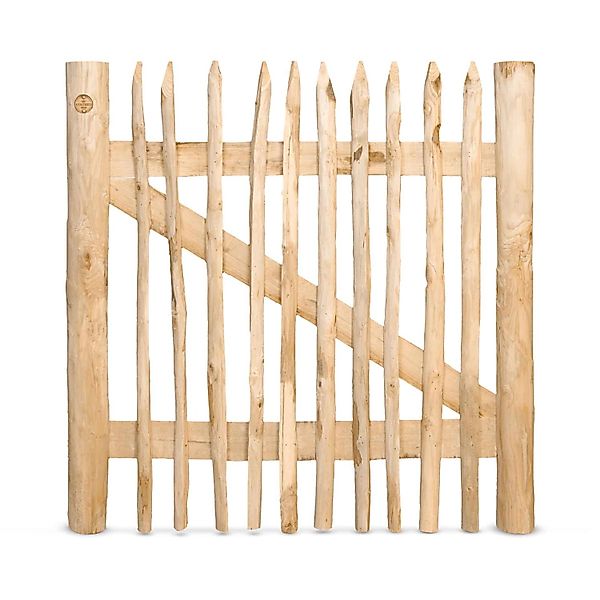 Stiltreu Genageltes Staketenzaun-Tor Edelkastanie Breite 100 cm Höhe 100 cm günstig online kaufen