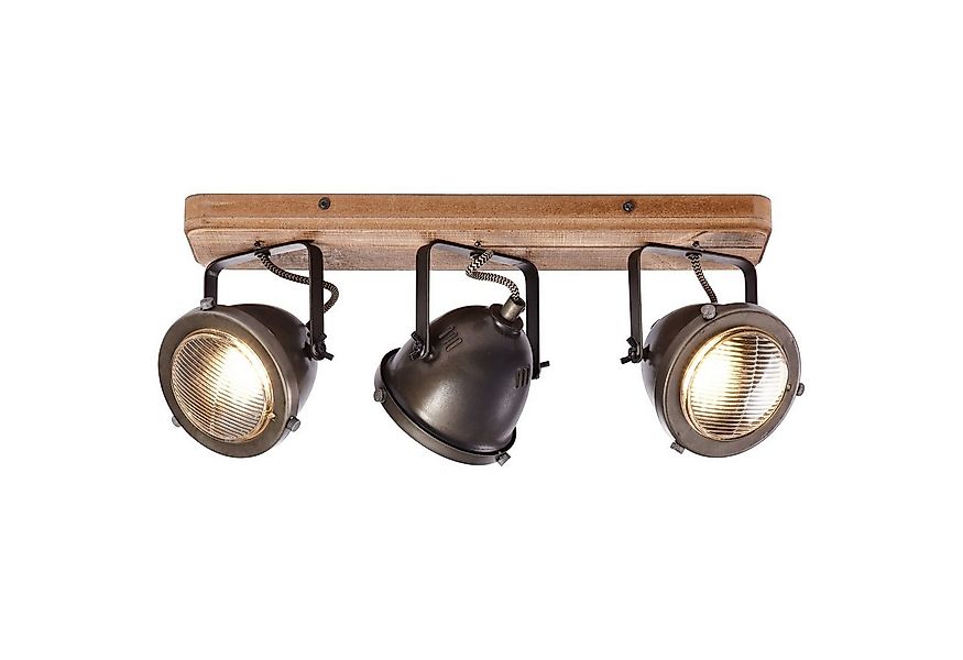Brilliant Deckenstrahler Carmen Wood, ohne Leuchtmittel, Spotbalken 3flg bu günstig online kaufen