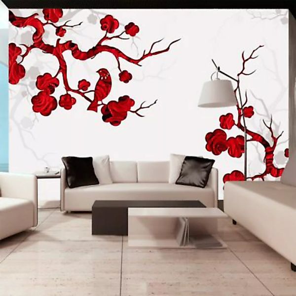 artgeist Fototapete Red bush mehrfarbig Gr. 300 x 210 günstig online kaufen