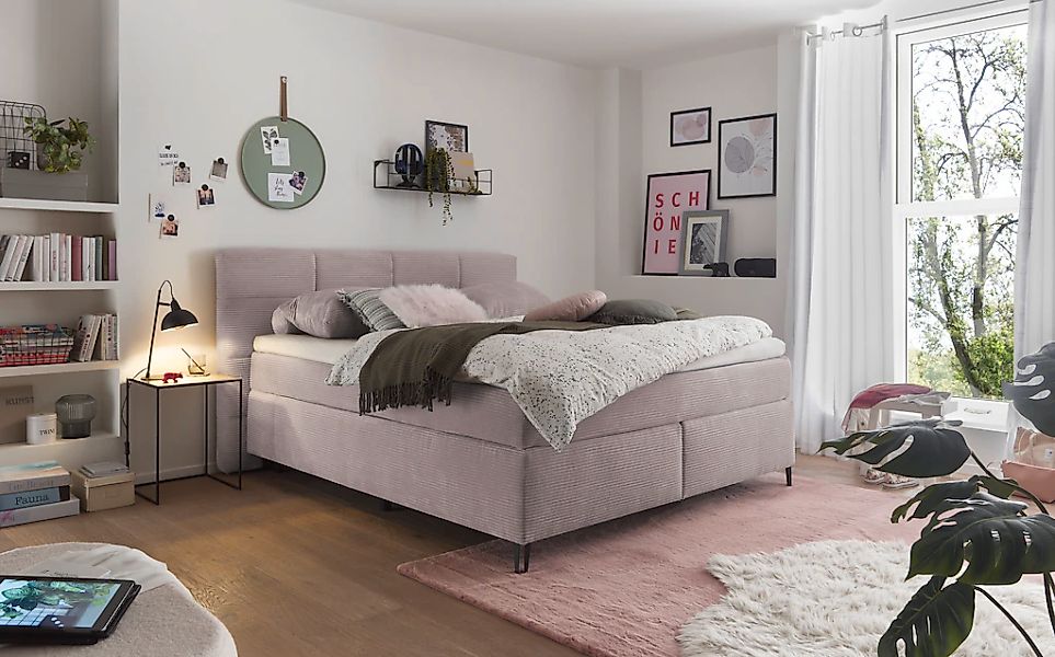 set one by Musterring Boxspringbett "Fairfield", mit Metallfuß schwarz, Wen günstig online kaufen