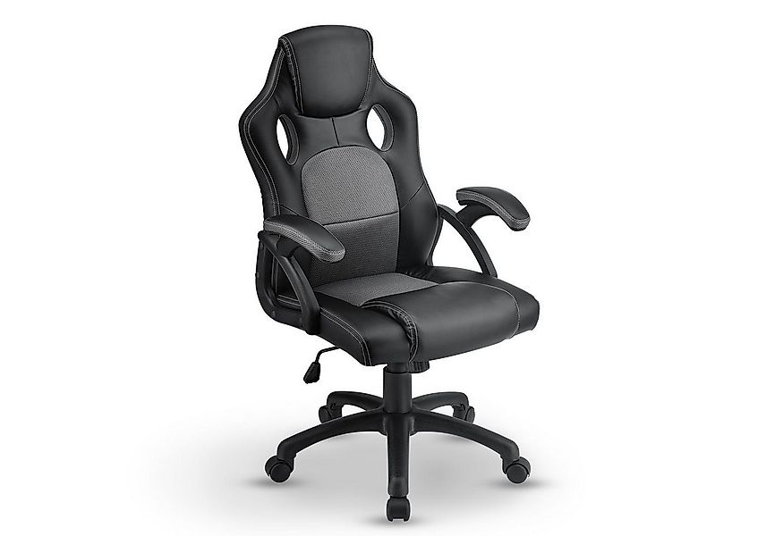 Juskys Gaming-Stuhl Montreal, Ergonomisch geformte Sitzfläche, Rückenlehne günstig online kaufen