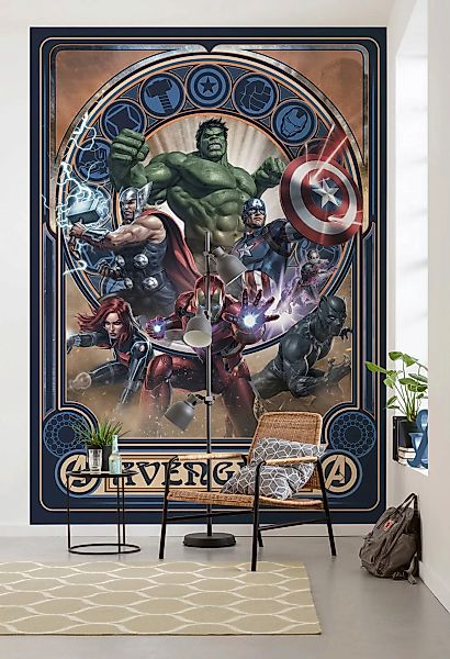 Komar Vliestapete »Avengers Ornament« günstig online kaufen