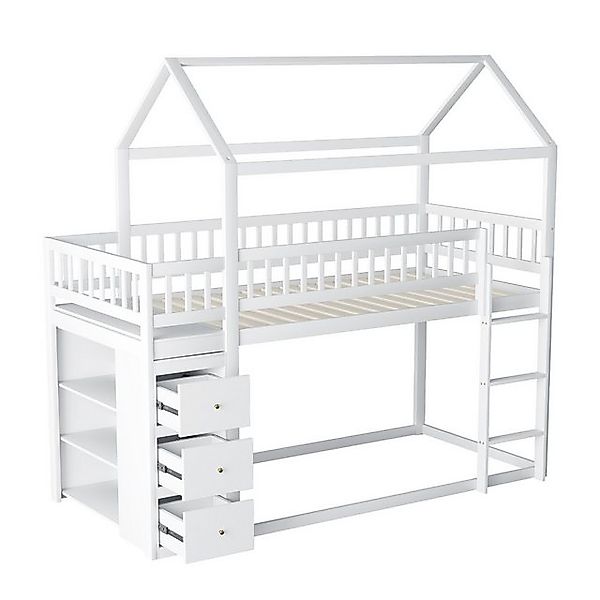 HAUSS SPOLE Etagenbett 90x200cm Kinderbett mit Aufbewahrungskommode und Reg günstig online kaufen