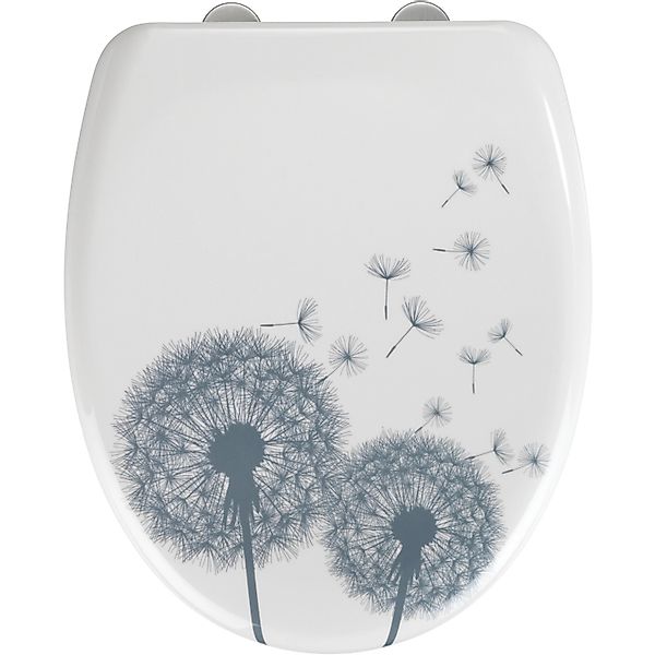 Wenko WC-Sitz Astera Duroplast mit Absenkautomatik Weiß-Grau günstig online kaufen