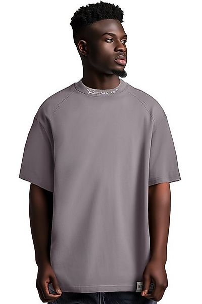 Reichstadt Oversize-Shirt Casual Kurzarm T-shirt 23RS041 Dark Grey S mit St günstig online kaufen