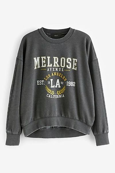 Next Sweatshirt Gewaschenes Sweatshirt mit Melrose-City-Grafik (1-tlg) günstig online kaufen