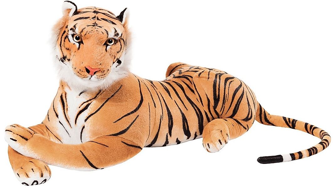 BRUBAKER Kuscheltier XXL Tiger 110 cm liegend (1-St., König des Dschungels) günstig online kaufen