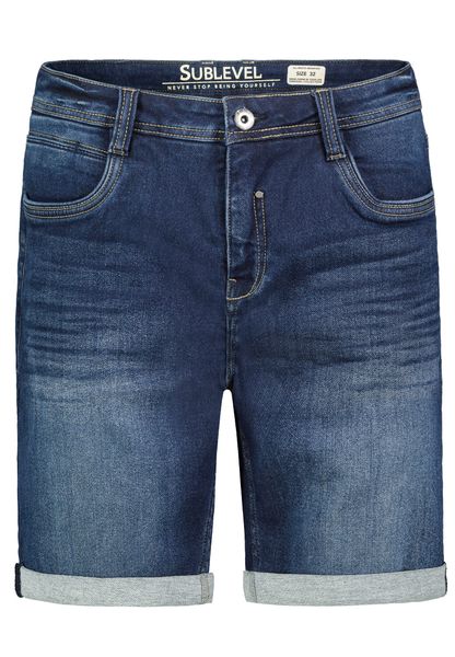 SUBLEVEL Jeansshorts im Used-Look mit umgeschlagenem günstig online kaufen