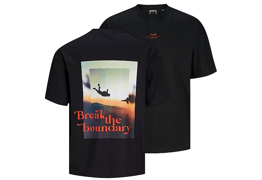 Jack & Jones Rundhalsshirt Jack&Jones XXL T-Shirt schwarz Backprint JCOAUST günstig online kaufen