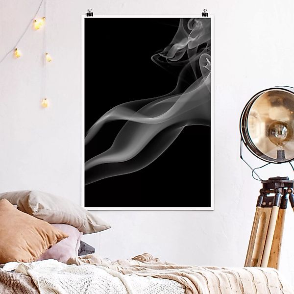 Poster Abstrakt - Hochformat Smoking Silver günstig online kaufen