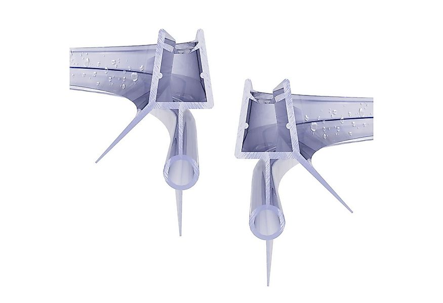 WITEN&NOCK Duschdichtung 2x gebogen Dichtung mit runder Schlauch und verlän günstig online kaufen