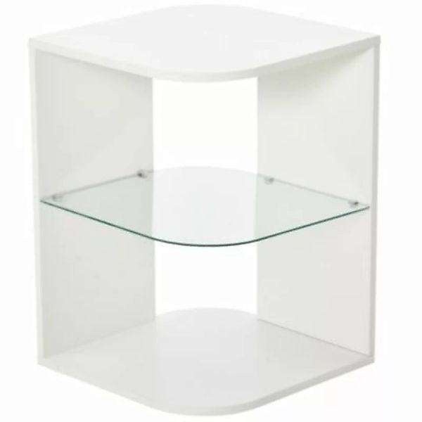 HOMCOM Beistelltisch moderner Stil, mit Glasplatten, kompakt, einzigartig w günstig online kaufen