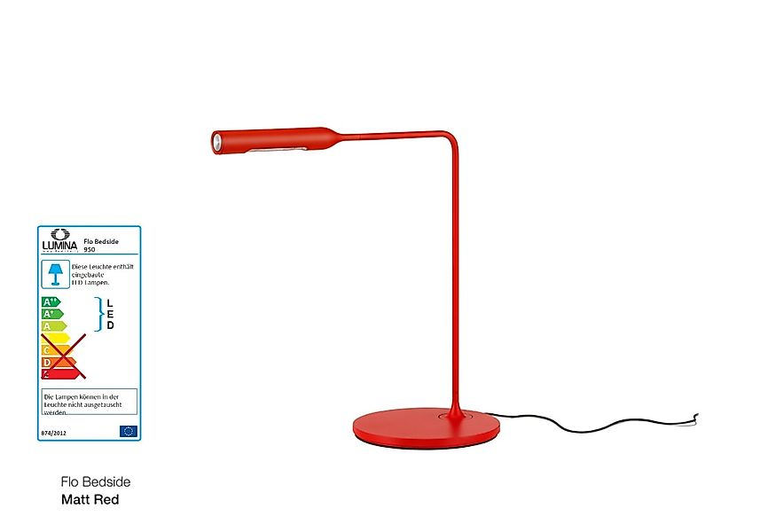 FLO Bedside Nachttischlampe rot günstig online kaufen