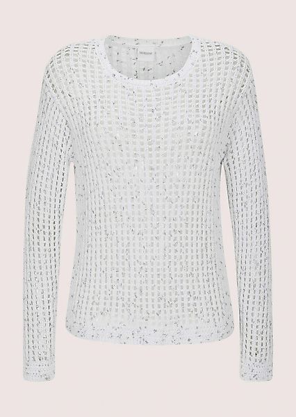 MADELEINE Longpullover "Strickpullover Ajourpullover mit Glanzeffekt" günstig online kaufen