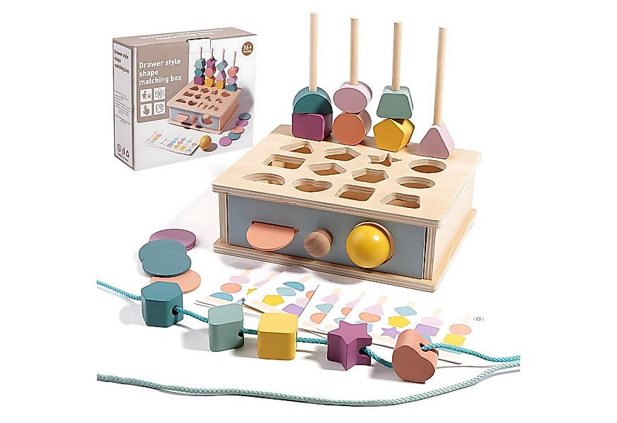 CLTYQ Lernspielzeug Montessori Spielzeug,Holzspielzeug Kinder Farbe Sortier günstig online kaufen