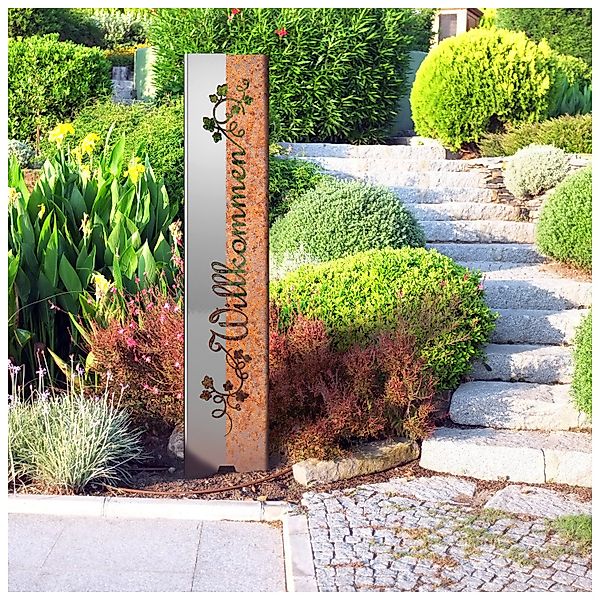 tuning-art Gartenstecker EW100-KL-E Gartenstecker Gartenschild Willkommen günstig online kaufen